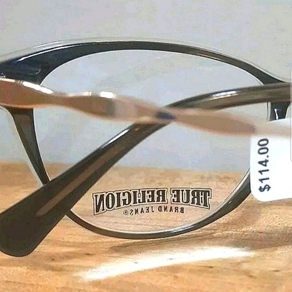 NEW True Religion Eyeglass Frame, Rx'able glasses, brown gold, 51 17 140 classy - Picture 2 of 5